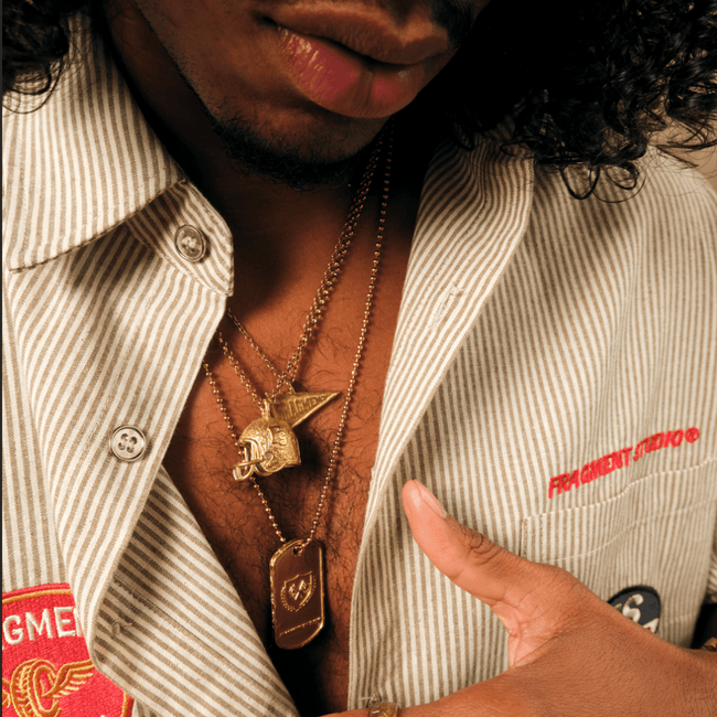 FOOTBALL HELMET PENDANT [GOLD] - FRAGMENT STUDIO