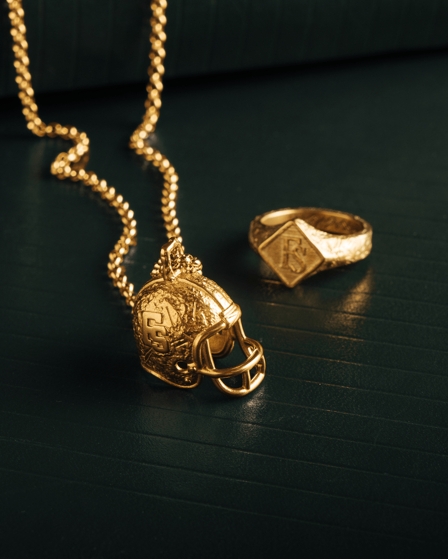 FOOTBALL HELMET PENDANT [GOLD] - FRAGMENT STUDIO
