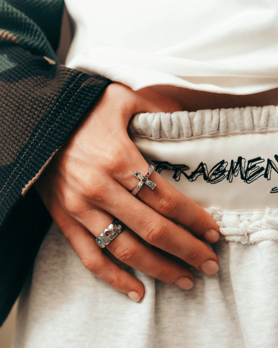 GEM CROSS RING - FRAGMENT STUDIO