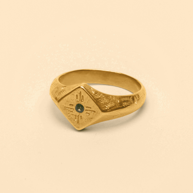 GREEN RAY RING [GOLD] - FRAGMENT STUDIO