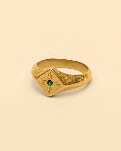 GREEN RAY RING [GOLD]