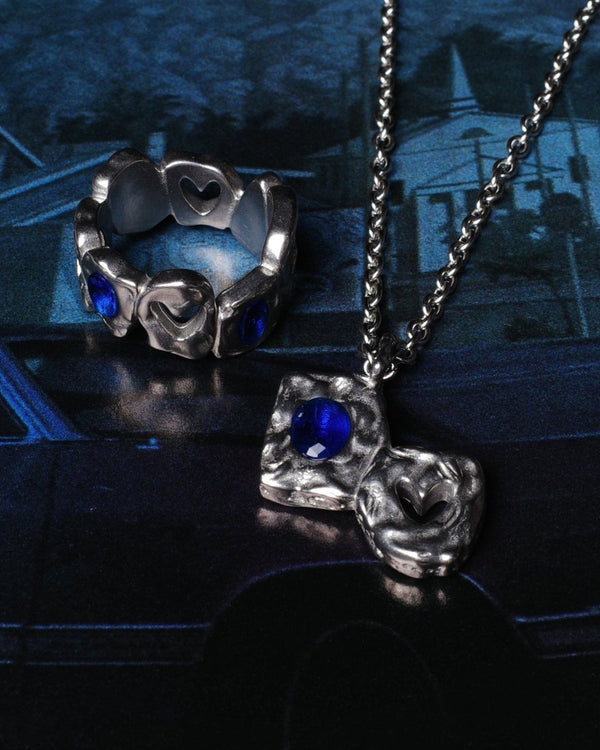 HEARTLESS PENDANT - BLUE SAPPHIRE - FRAGMENT STUDIO