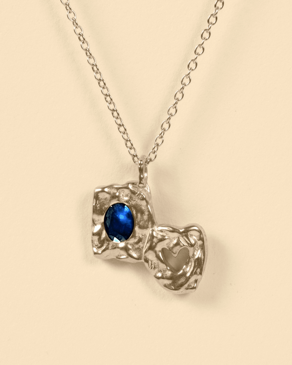 HEARTLESS PENDANT - BLUE SAPPHIRE - FRAGMENT STUDIO