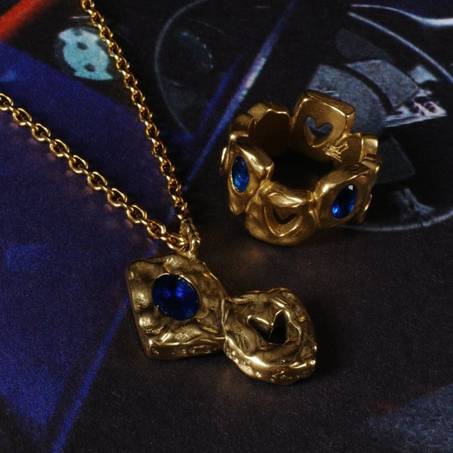 HEARTLESS PENDANT VOL 2 [GOLD] BLUE SAPHIR - FRAGMENT STUDIO