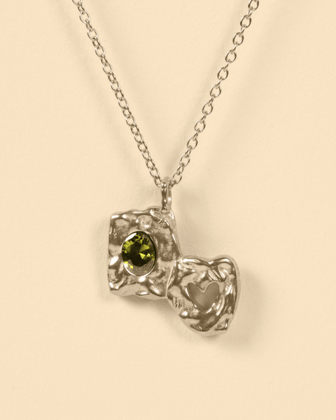 HEARTLESS PENDANT - GREEN PERIDOT