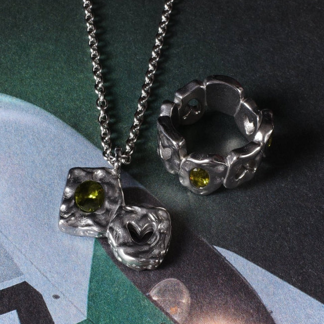 HEARTLESS PENDANT VOL 2 GREEN PERIDOT - FRAGMENT STUDIO