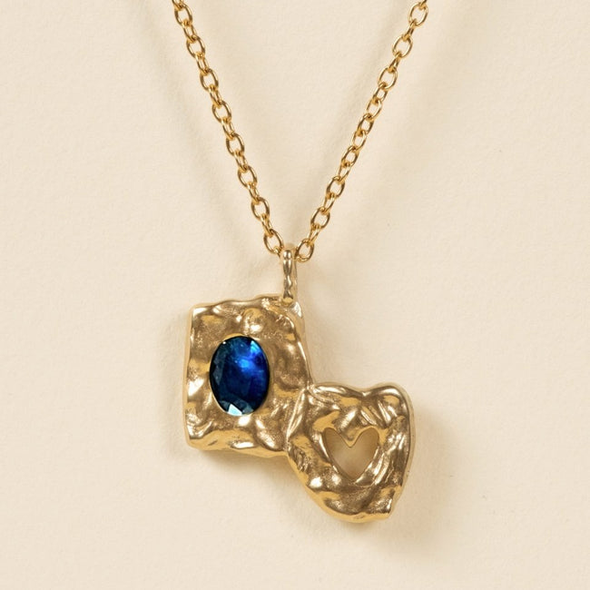 HEARTLESS PENDANT VOL 2 [GOLD] BLUE SAPHIR - FRAGMENT STUDIO