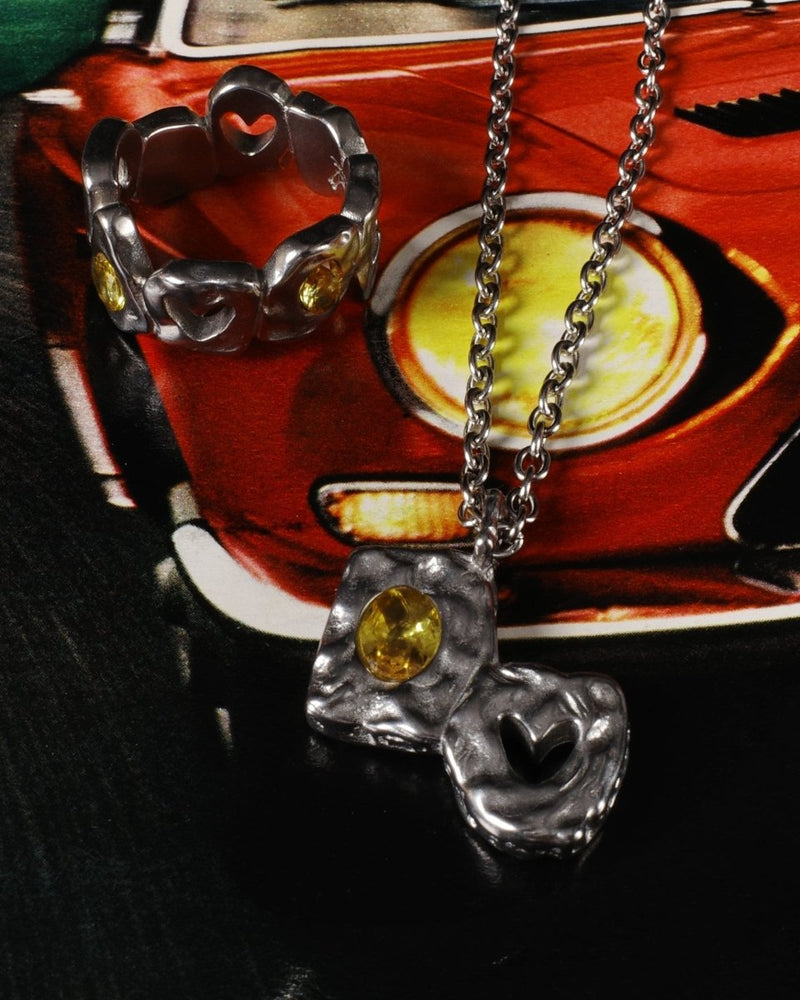 HEARTLESS PENDANT - YELLOW TOPAZ - FRAGMENT STUDIO