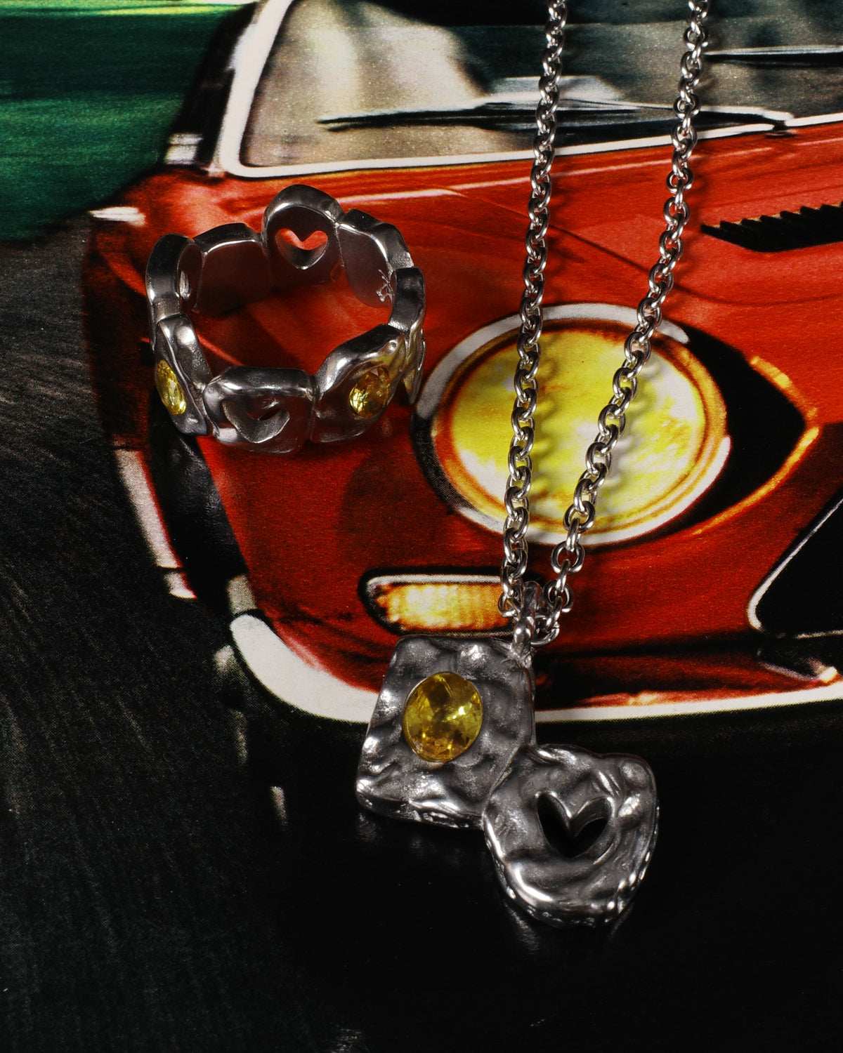 HEARTLESS PENDANT - YELLOW TOPAZ - FRAGMENT STUDIO