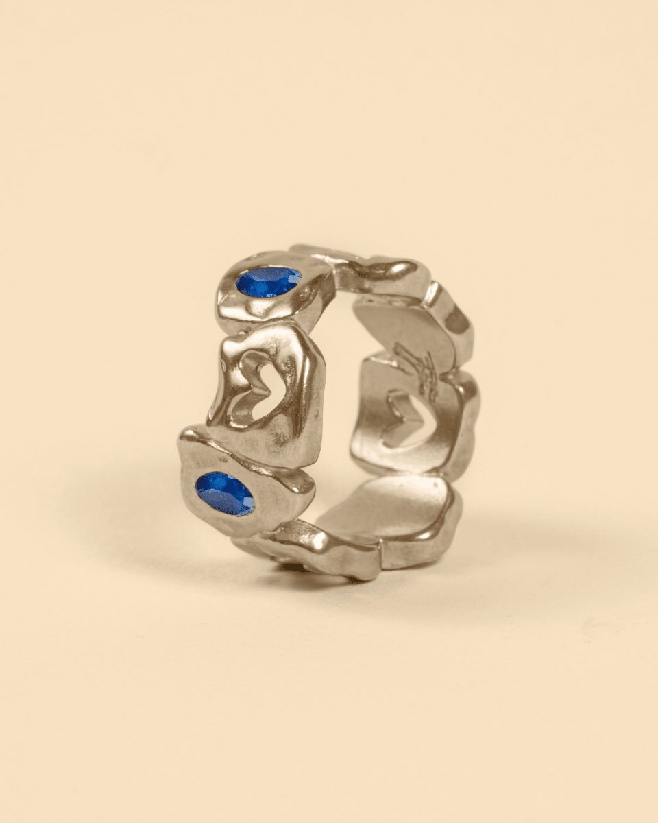 HEARTLESS RING - BLUE SAPPHIRE - FRAGMENT STUDIO