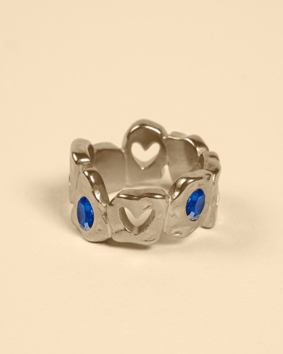 HEARTLESS RING - BLUE SAPPHIRE - FRAGMENT STUDIO