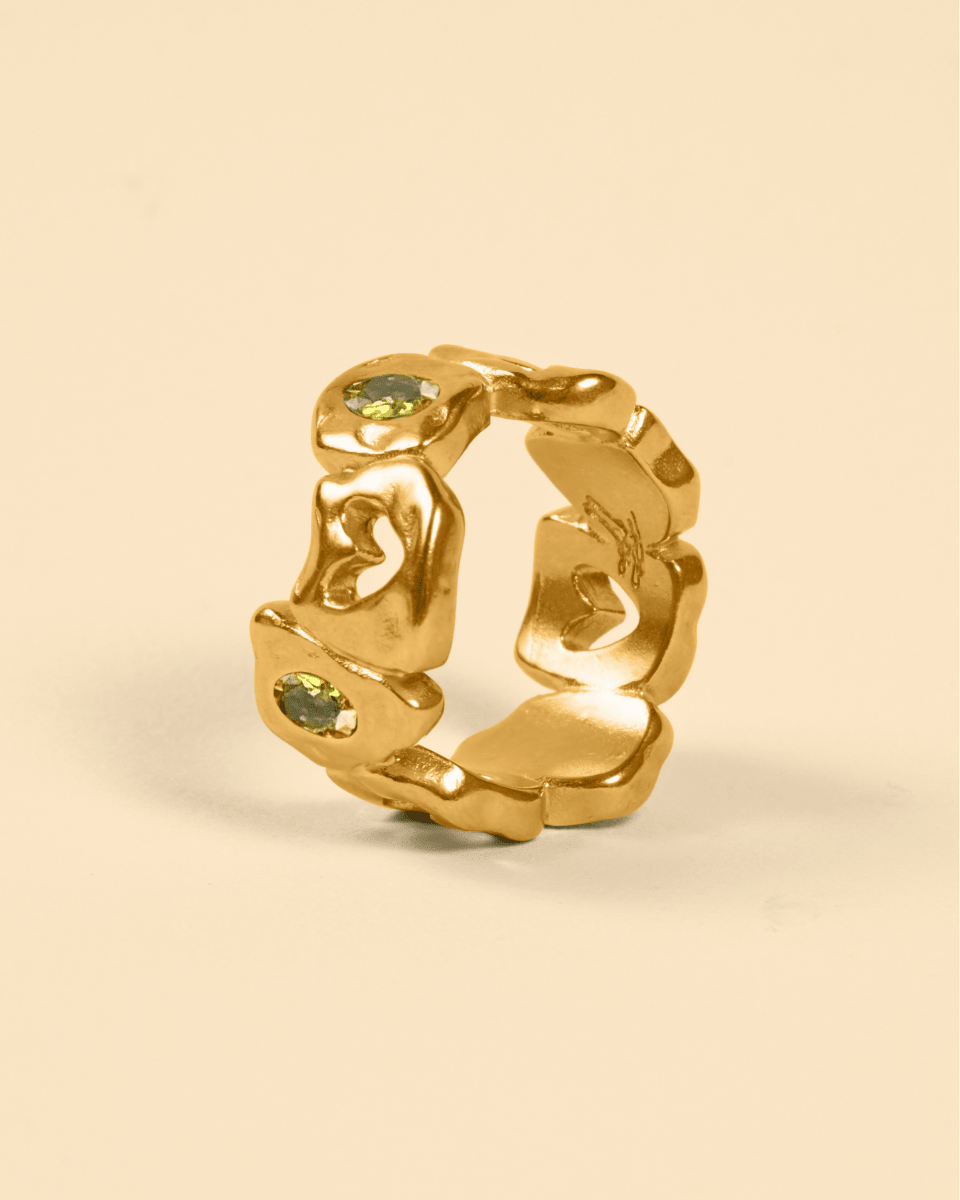 HEARTLESS RING [GOLD] - YELLOW TOPAZ - FRAGMENT STUDIO