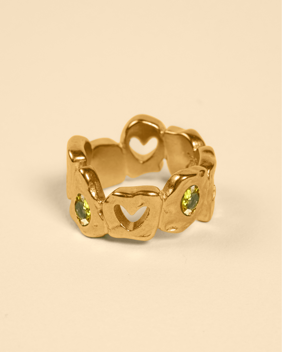 HEARTLESS RING [GOLD] - YELLOW TOPAZ - FRAGMENT STUDIO