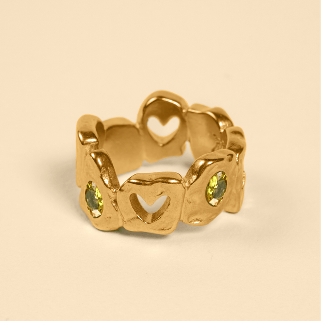 HEARTLESS RING [GOLD] - YELLOW TOPAZ - FRAGMENT STUDIO