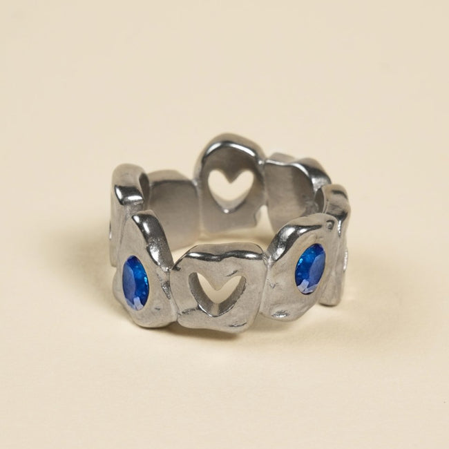 HEARTLESS RING VOL 2 BLUE SAPHIR - FRAGMENT STUDIO