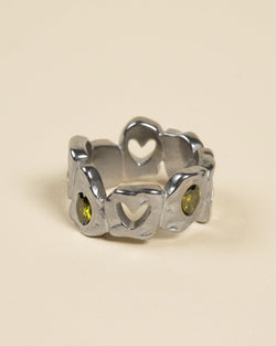 HEARTLESS RING VOL 2 GREEN PERIDOT - FRAGMENT STUDIO