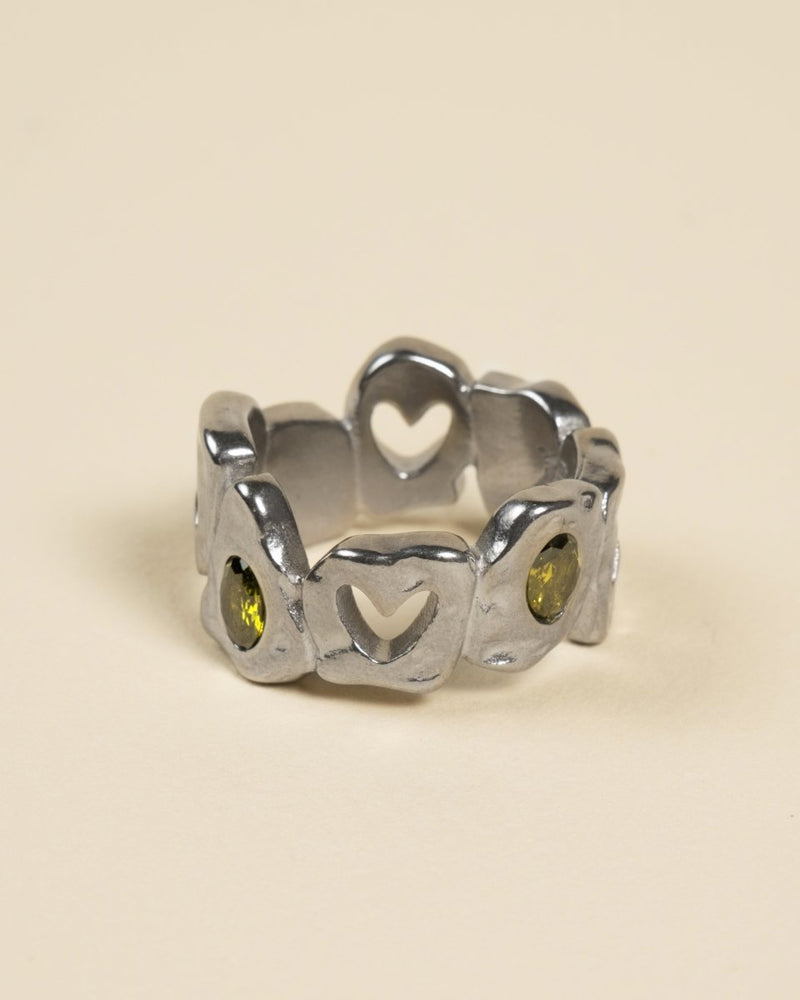 HEARTLESS RING VOL 2 GREEN PERIDOT - FRAGMENT STUDIO