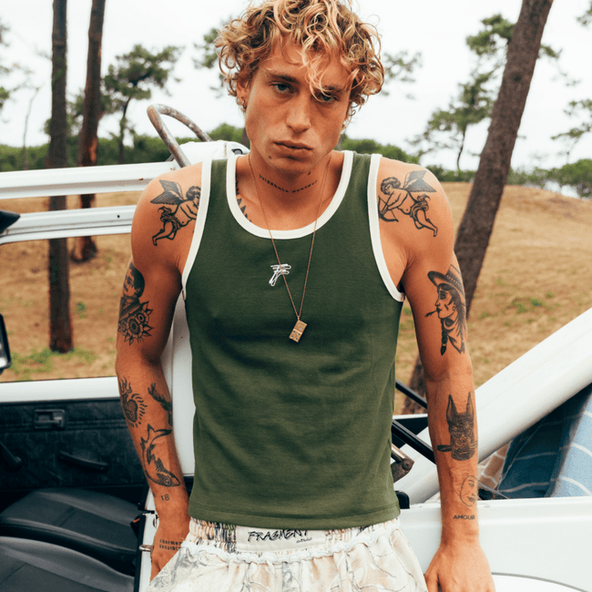 KHAKI TANK TOP - FRAGMENT STUDIO