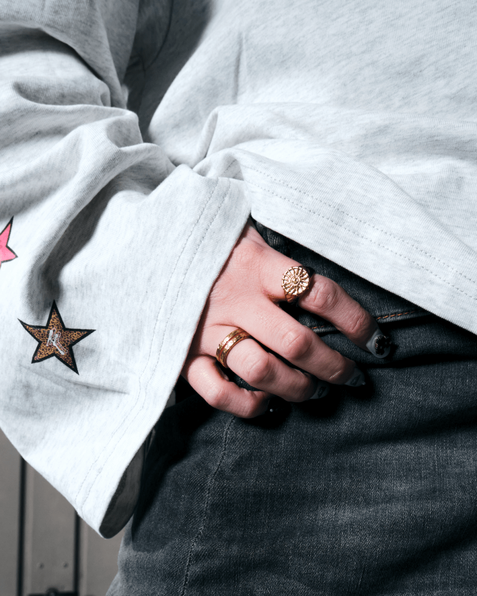 LINE RING [GOLD] - RED - FRAGMENT STUDIO