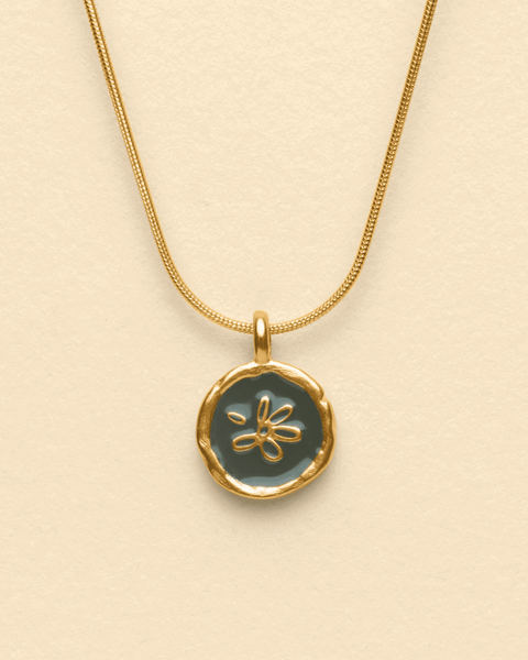 LOST PETAL NECKLACE [GOLD] - KHAKI