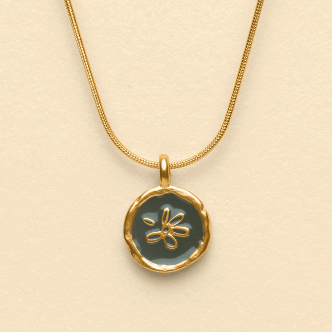 LOST PETAL NECKLACE [GOLD] - KHAKI - FRAGMENT STUDIO