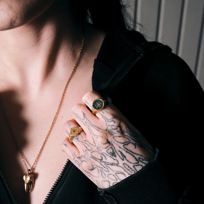 LOST PETAL RING [GOLD] - KHAKI - FRAGMENT STUDIO