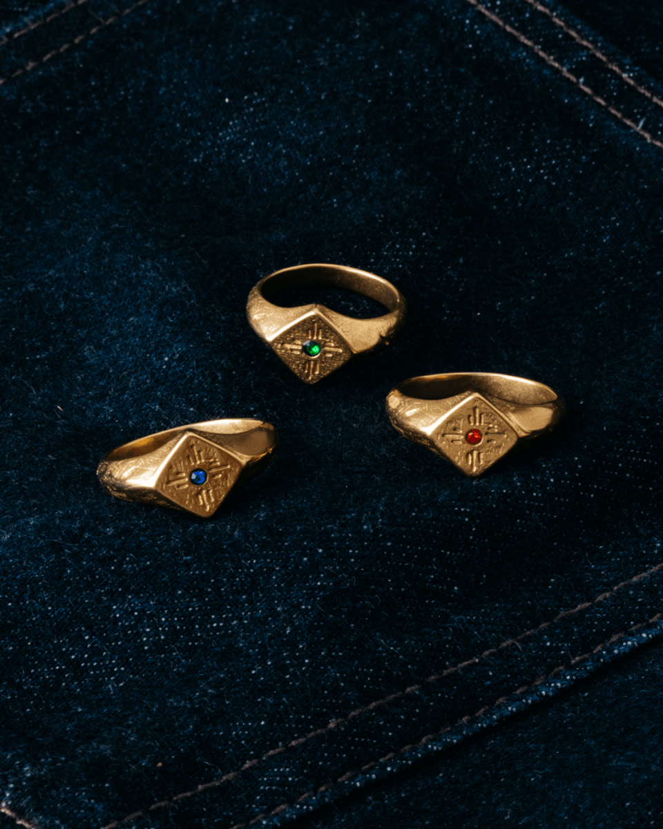 RED RAY RING [GOLD] - FRAGMENT STUDIO