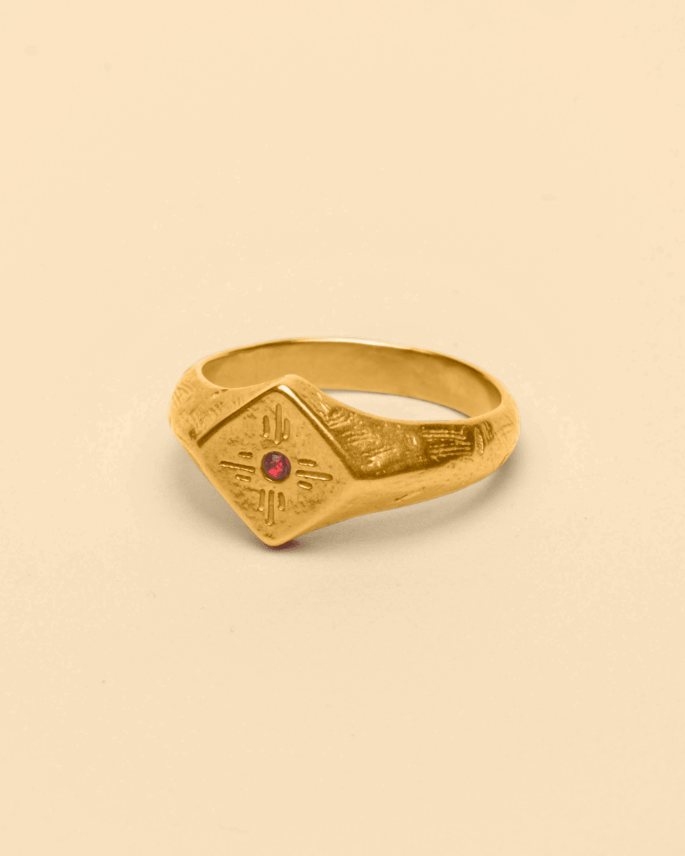 RED RAY RING [GOLD] - FRAGMENT STUDIO