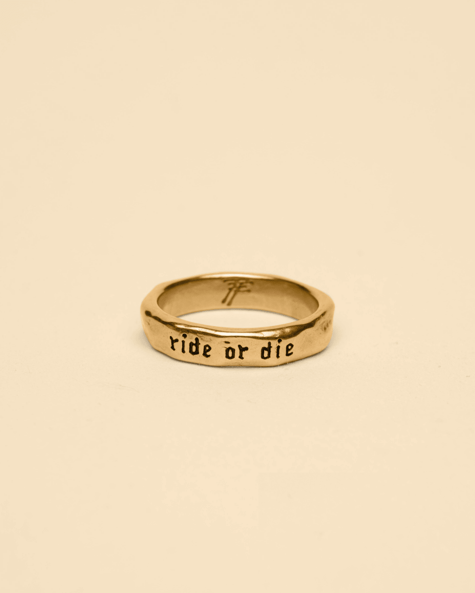 RIDE OR DIE RING [GOLD] - FRAGMENT STUDIO