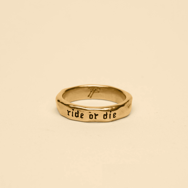 RIDE OR DIE RING [GOLD] - FRAGMENT STUDIO