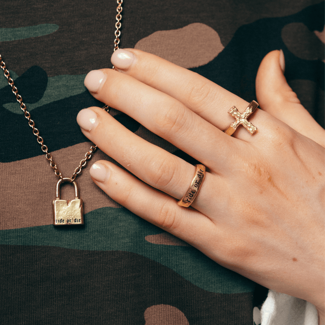 RIDE OR DIE RING [GOLD] - FRAGMENT STUDIO