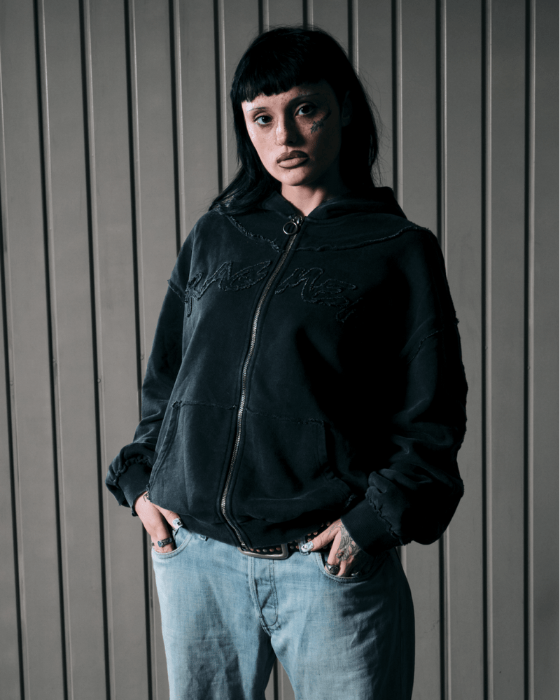 ROOTS ZIP UP HOODIE - BLACK – FRAGMENT STUDIO