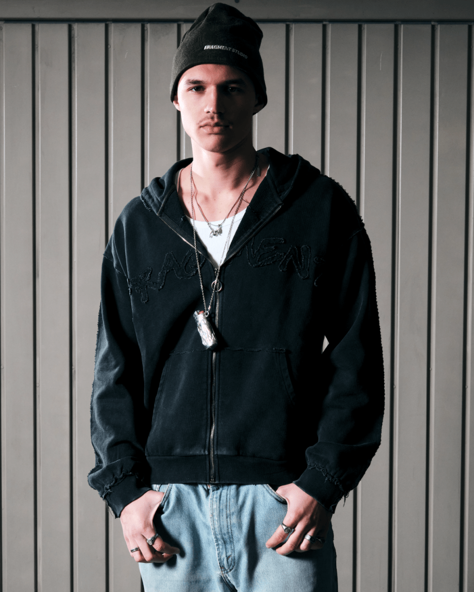 ROOTS ZIP UP HOODIE - BLACK - FRAGMENT STUDIO