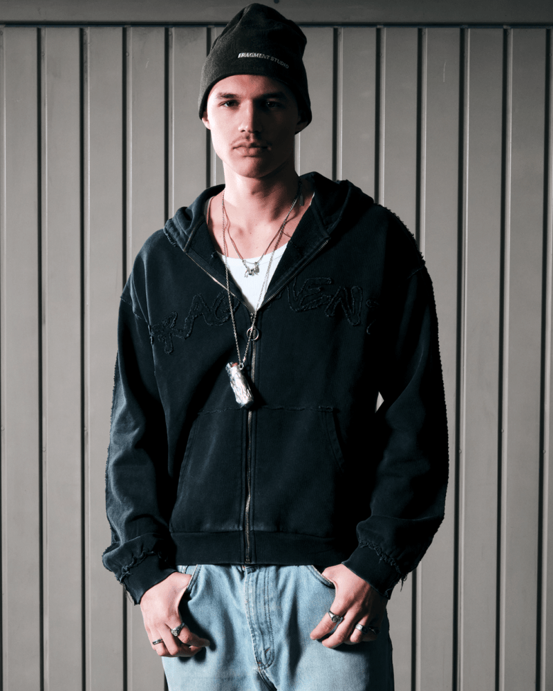 ROOTS ZIP UP HOODIE - BLACK – FRAGMENT STUDIO