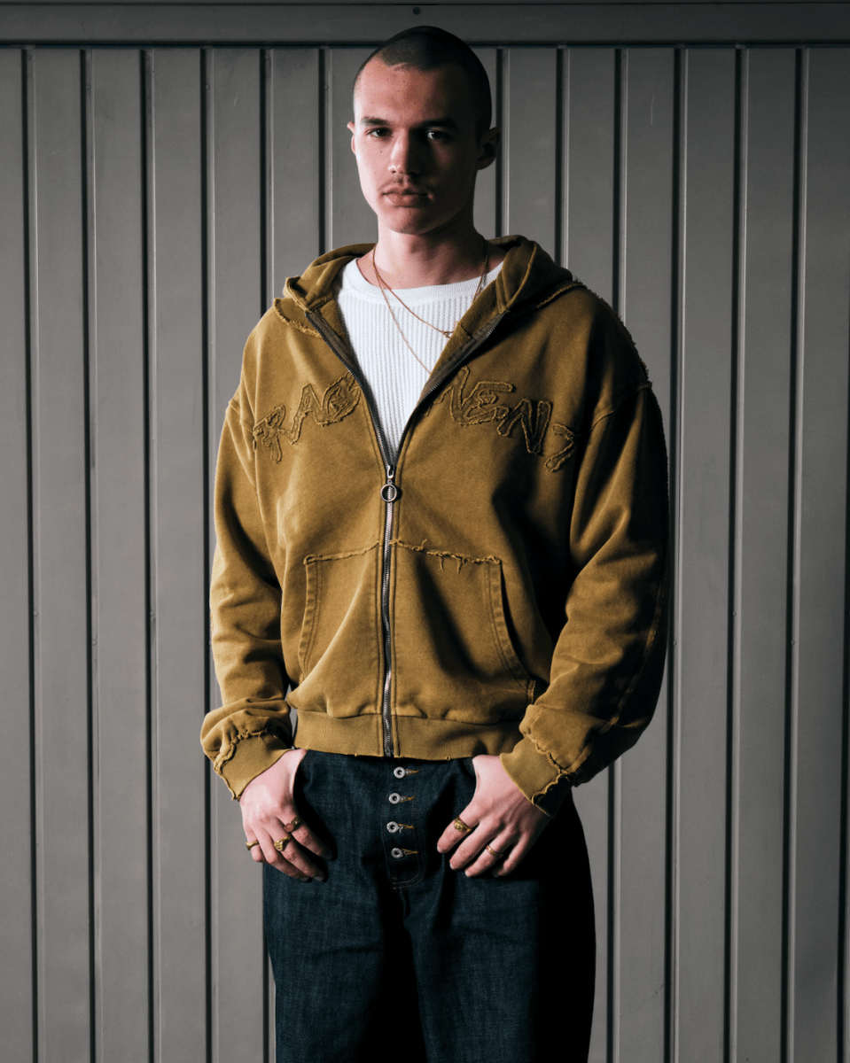 ROOTS ZIP UP HOODIE - KHAKI - FRAGMENT STUDIO