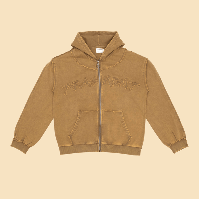 ROOTS ZIP UP HOODIE - KHAKI - FRAGMENT STUDIO