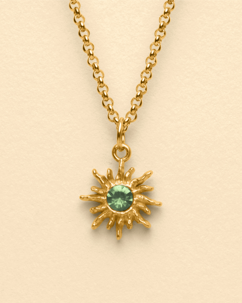 SOLAR FLARE NECKLACE [GOLD] - GREEN