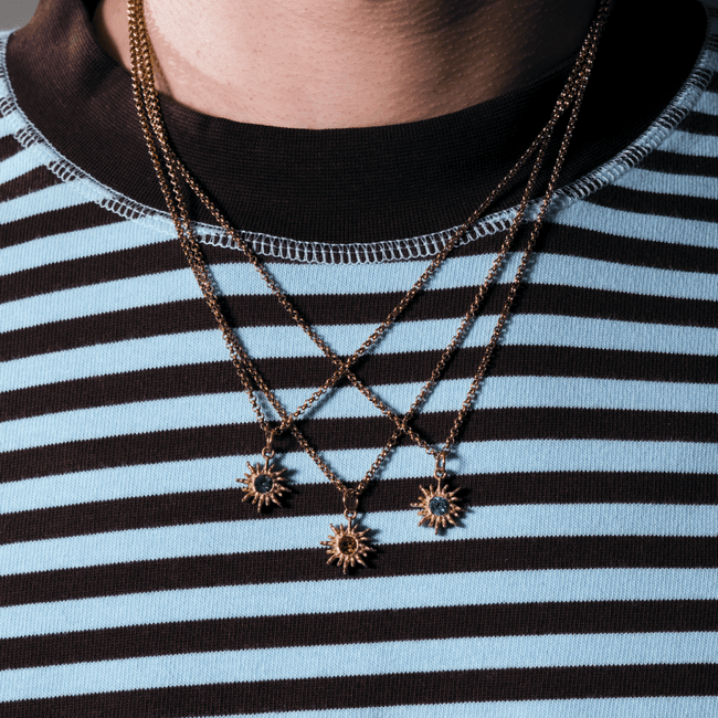 SOLAR FLARE NECKLACE [GOLD] - GREEN - FRAGMENT STUDIO
