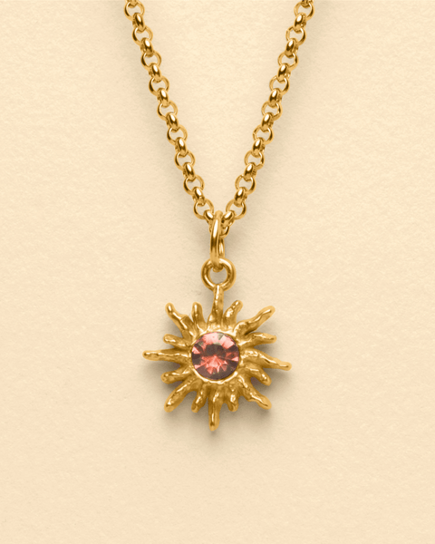 SOLAR FLARE NECKLACE [GOLD] - RED