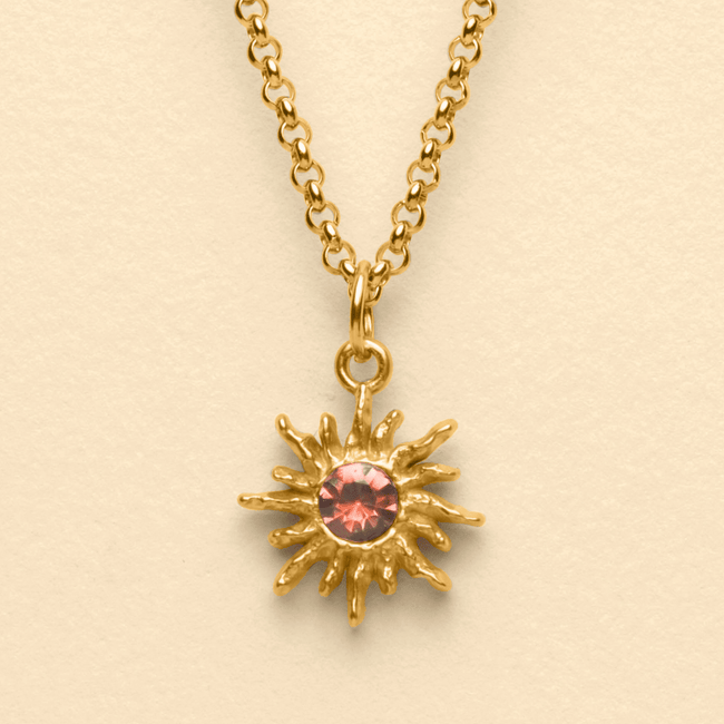 SOLAR FLARE NECKLACE [GOLD] - RED - FRAGMENT STUDIO