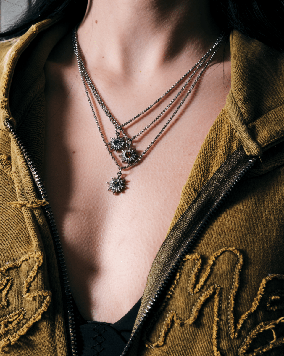 SOLAR FLARE NECKLACE - GREEN - FRAGMENT STUDIO
