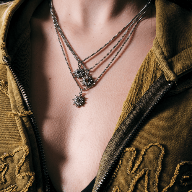 SOLAR FLARE NECKLACE - RED - FRAGMENT STUDIO