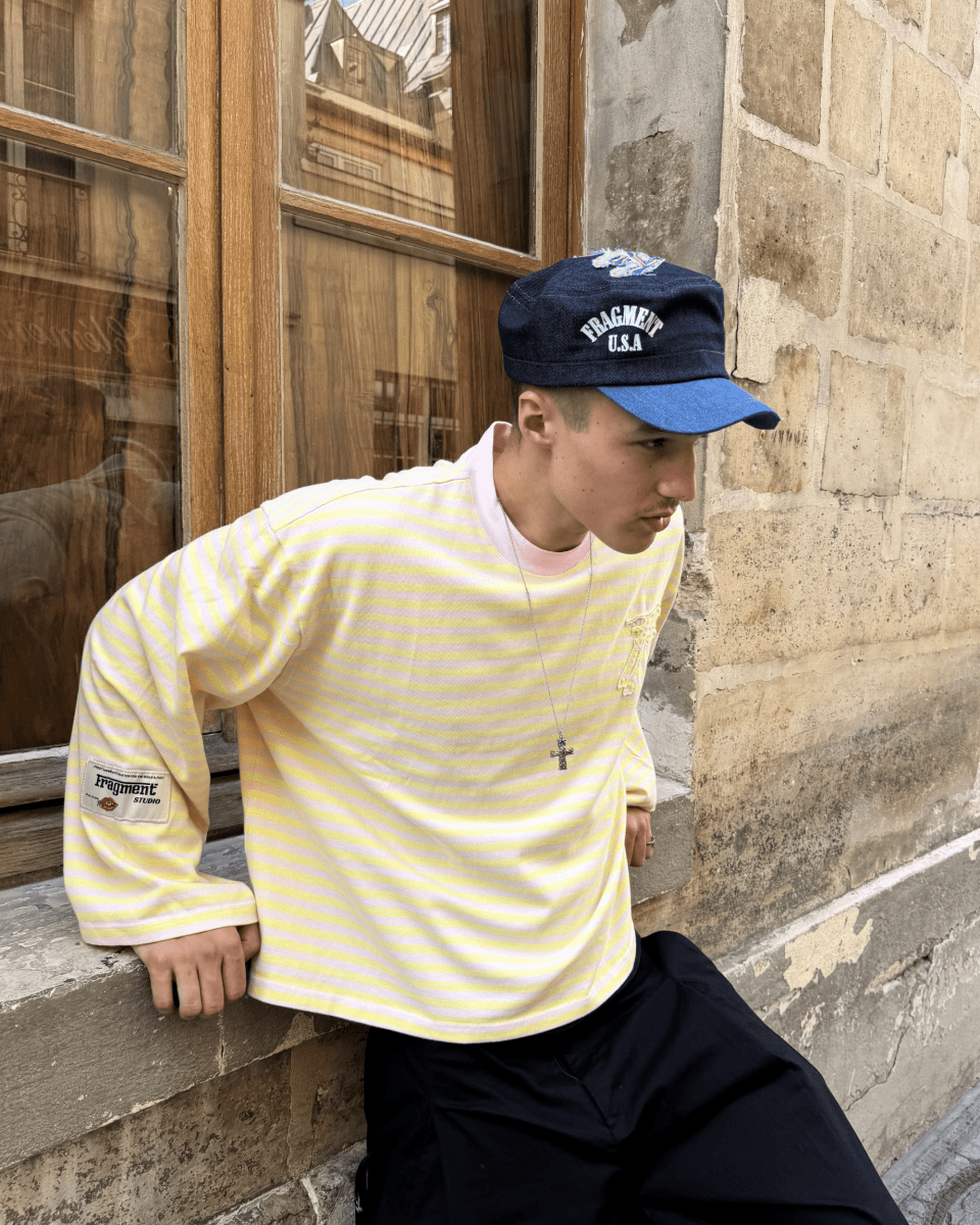 STRIPED LONGSLEEVE - PINK & YELLOW - FRAGMENT STUDIO