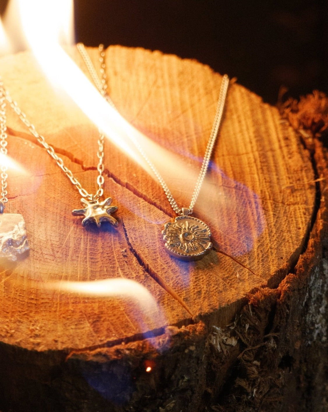Silver Necklace – Eclipse – Sun & Moon Medallion – FRAGMENT STUDIO