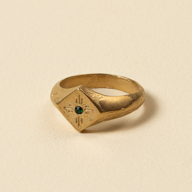Green Ray Ring [Gold] - FRAGMENT STUDIO